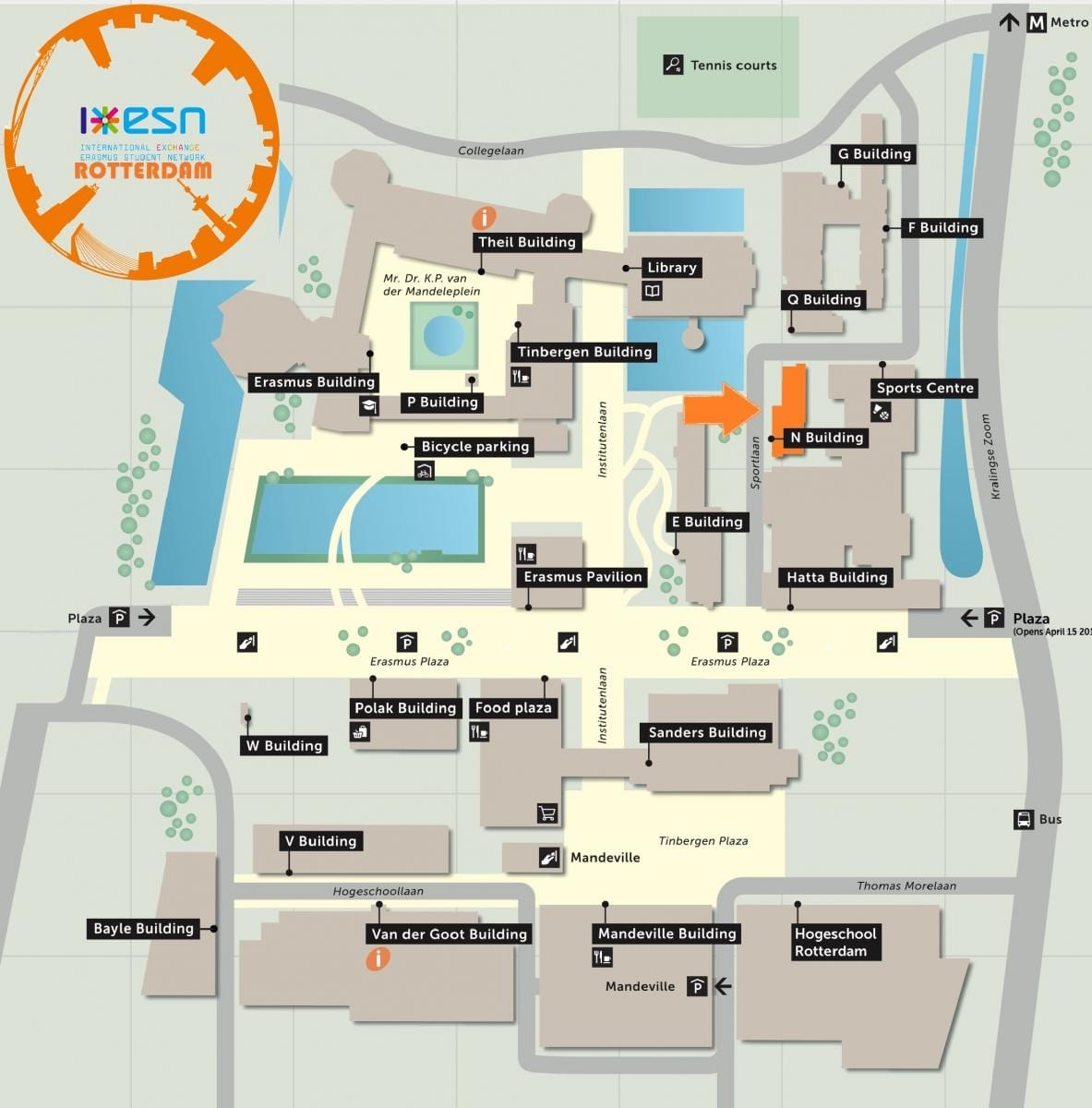 Karte erasmus university Rotterdam 