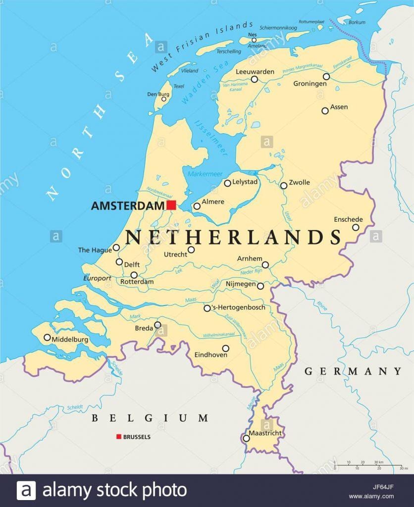 Karte Roterdamā un amsterdamā
