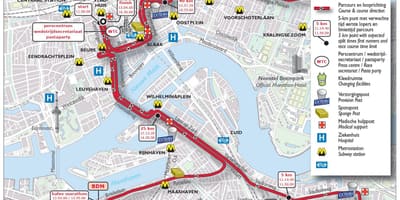 Karte Roterdamas maratons 