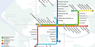 Roterdamas metro karte