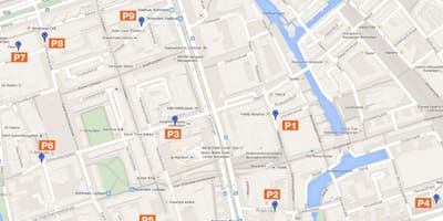 Karte Roterdamas stāvvietu zonām 